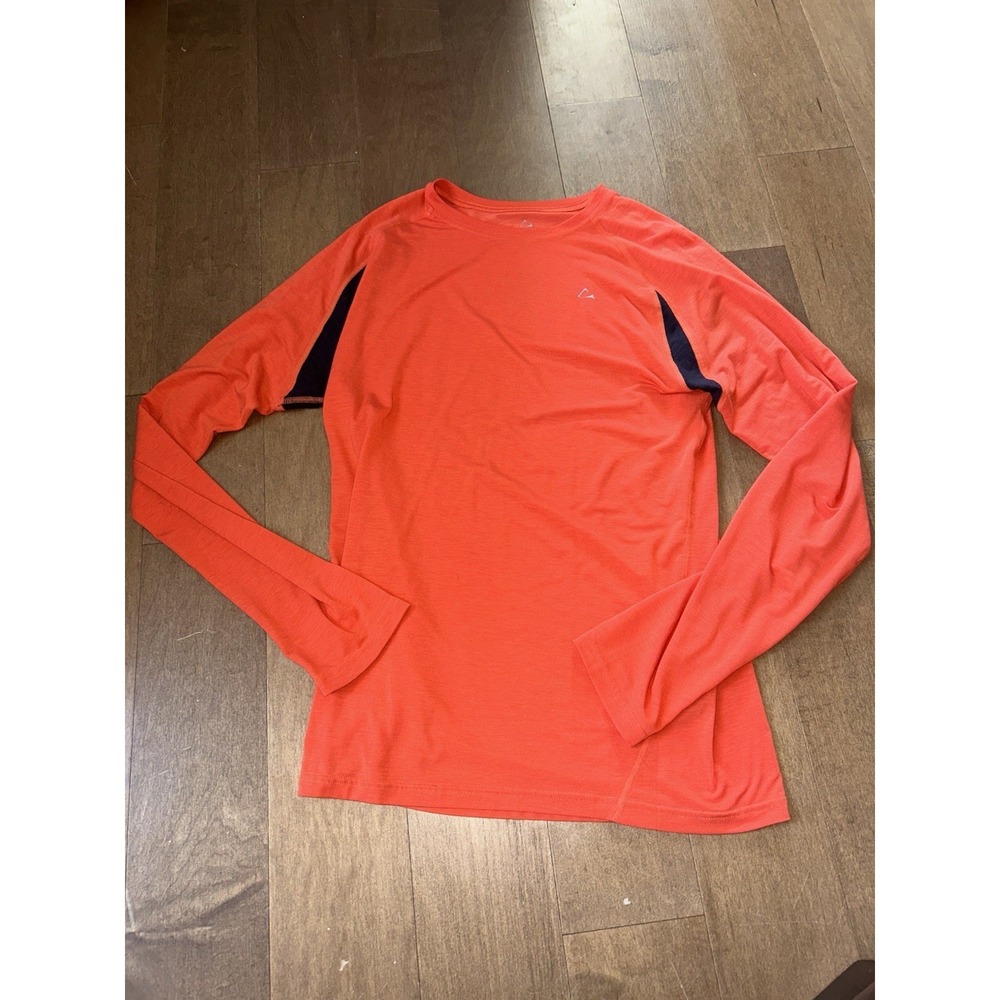 Paradox Men's Long Sleeve Lightweight Shirt Orange With Black Accents Athletic